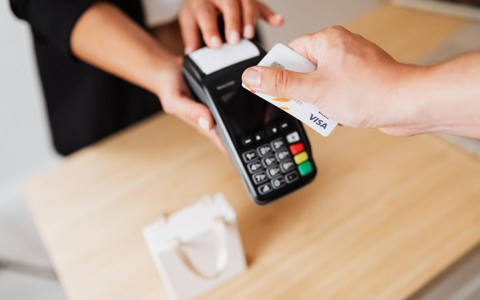 RMS card payment terminal in a service business
